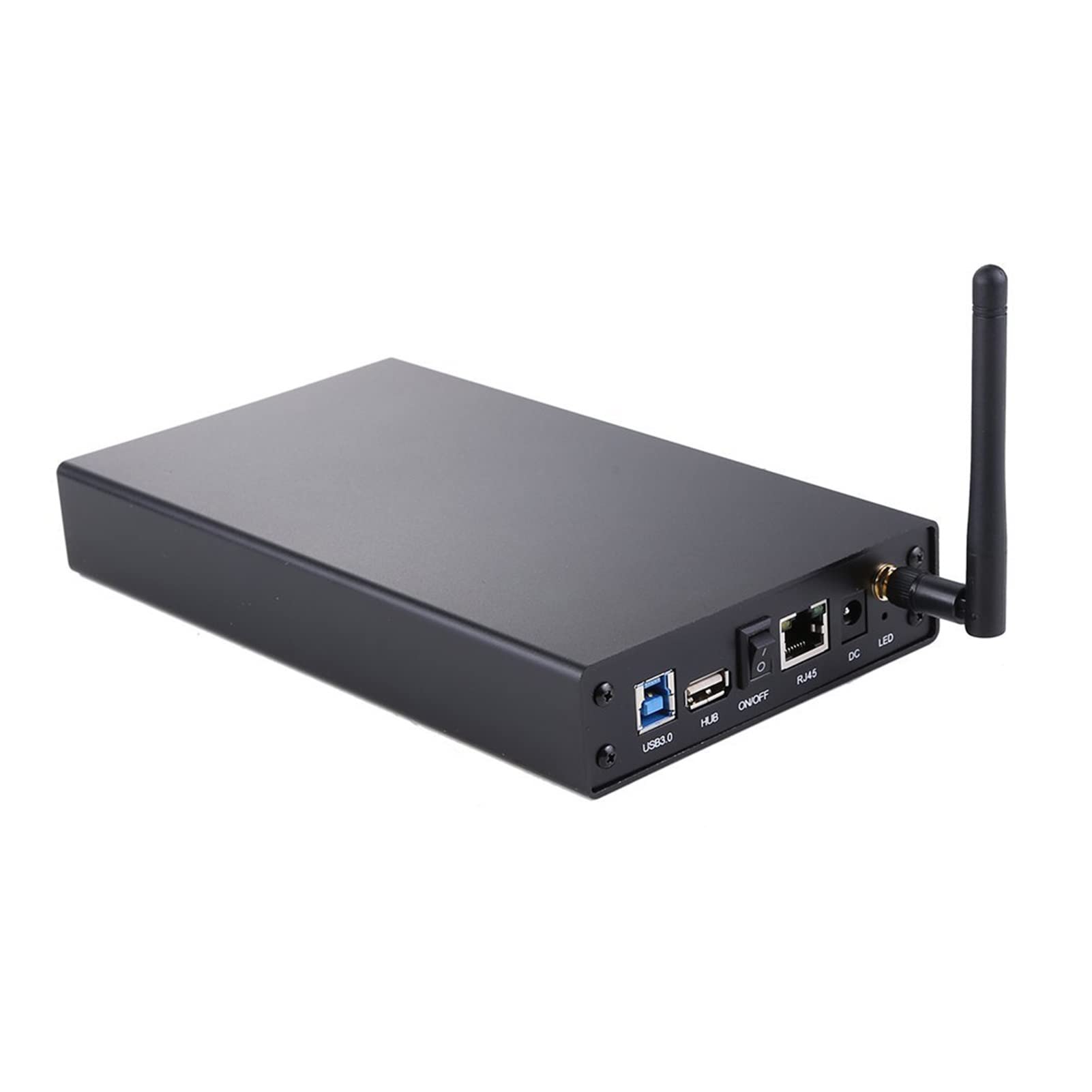 BS-U35WF 300 Mbps USB 3.0 Server Wi-FI Streaming Server 3.5 "Disque Dur Externe Disque Dur Boîtier et Serveur de fichiers & AP & USB WiFi (Color : Black)