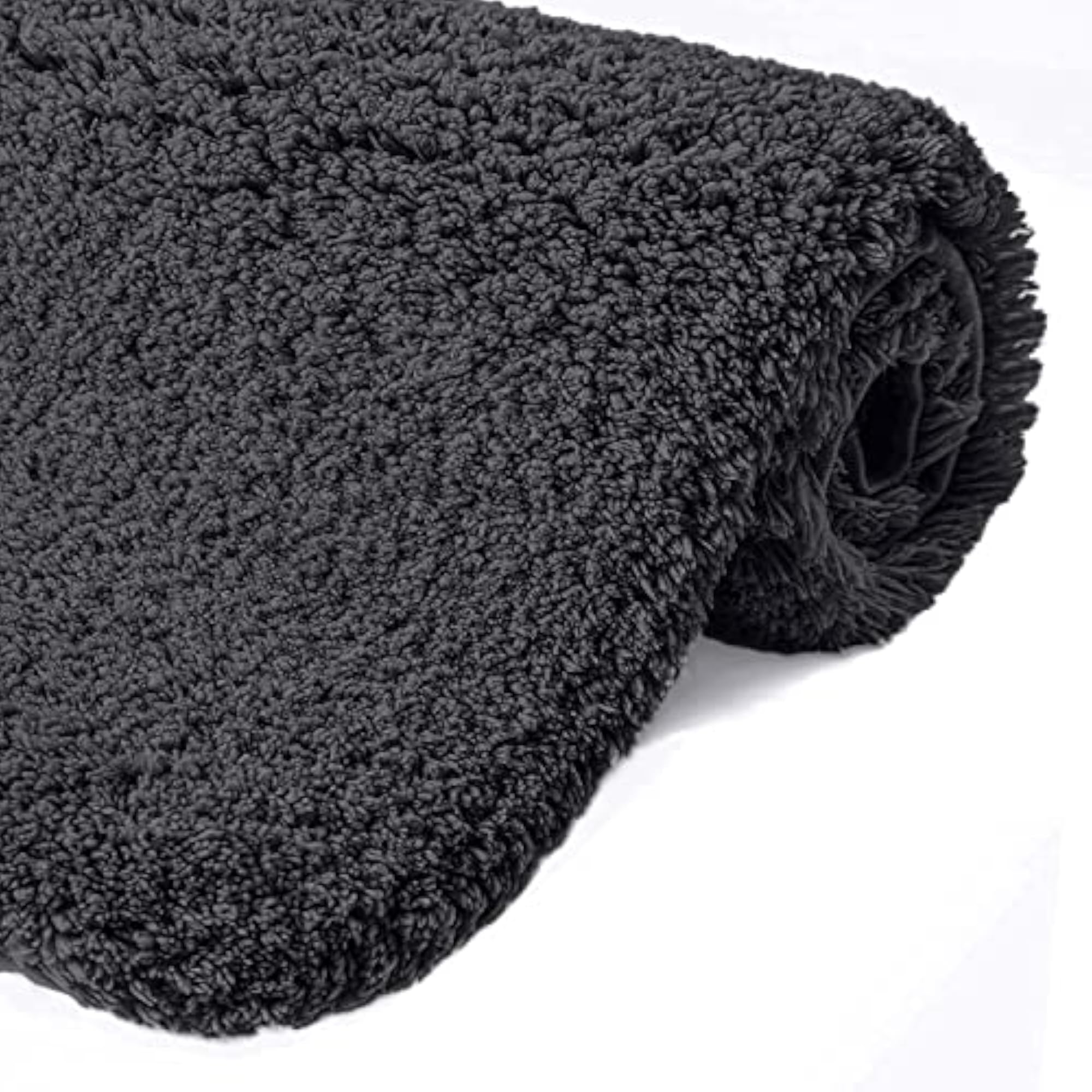 Pack of 2 Super Soft Microfiber Water Absorb Bathmat, Grey