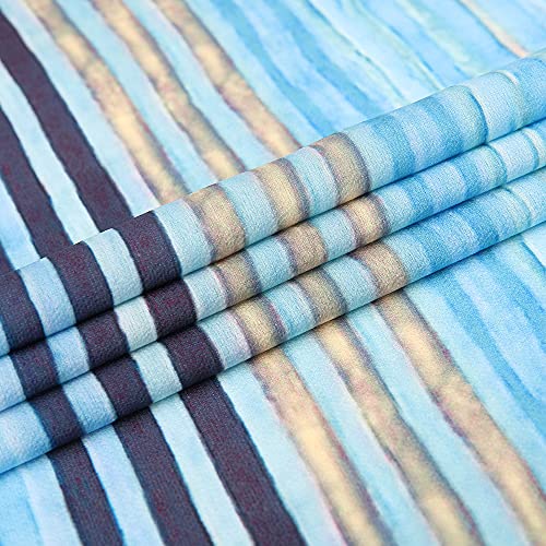 Mcedar Mens Casual Button Down Shirts Short Sleeve Striped Summer Vintage Beach Vacation Shirt 21029-L #TOP1