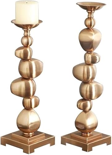 Portavelas de hierro para candelabros juego de 2 piezas de portavelas vintage soporte para velas de restaurante bar decoración de mesa para el hogar