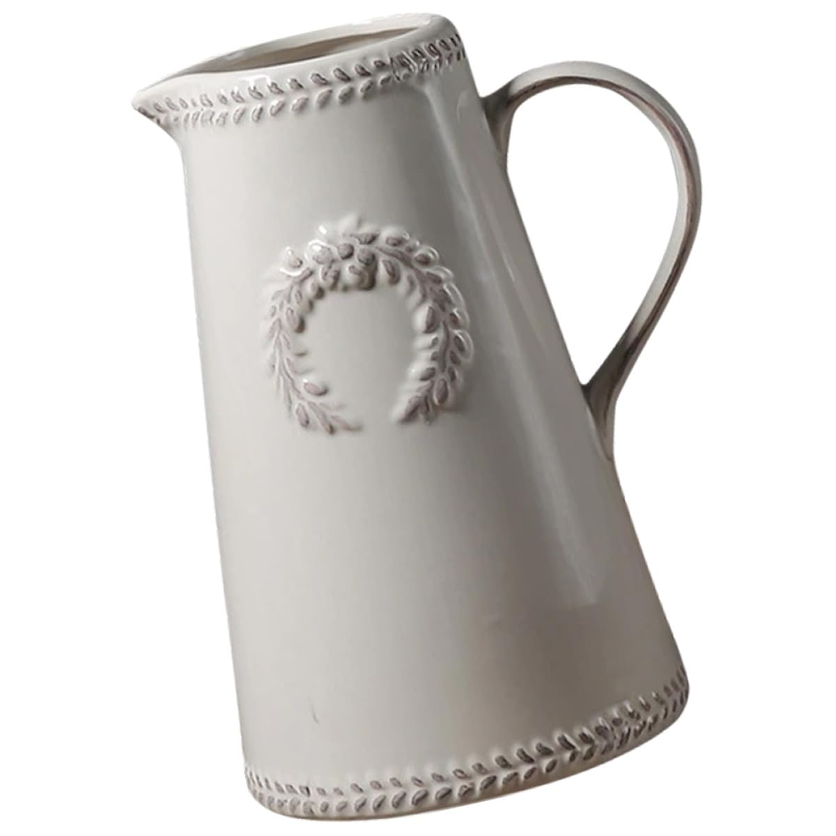 Vase blanc en céramique haut de gamme au design épuré et solide