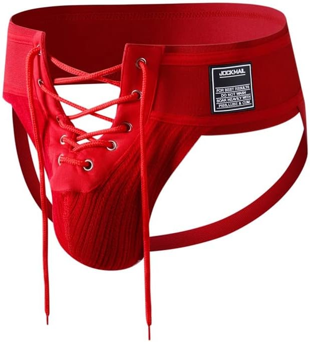 JOCKMAIL Men's Briefs Jock Strap Athletic Supporter Wide Belt Comfortable Men Sport Underwear Briefs for Gym Sport