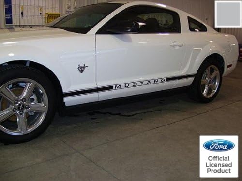 Decal Mods Adhesivos de rayas laterales para puerta de panel basculante para Ford Mustang Metallic Silver - RH - CMS