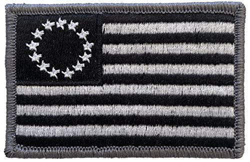 Tactical Betsy Ross Flag Patch (Black-White)