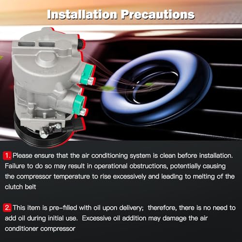 Image of cciyu Air Conditioning Compressor for Hyundai Tucson 2.0L 2014-2015