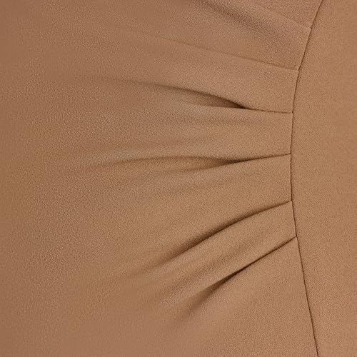 Image of DKNY Women's Short Sleeve Ruched Knee Length Sheath Dress with Button Detail