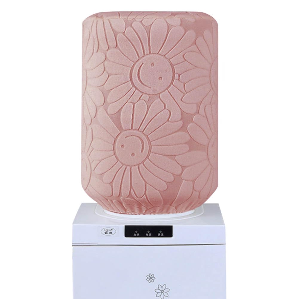 5 Gallon Water Bottle Cover, Sunflower Water Dispenser Barrel Dust Cover, High Stretchy Water Bucket Protector Covers, Reusable Water Jug Cover Suit for Home, Hotel and Restrant (Pink)