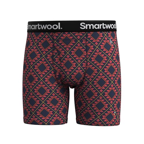 Smartwool Men's Merino Wool Print Boxer Brief Boxed (Slim Fit)