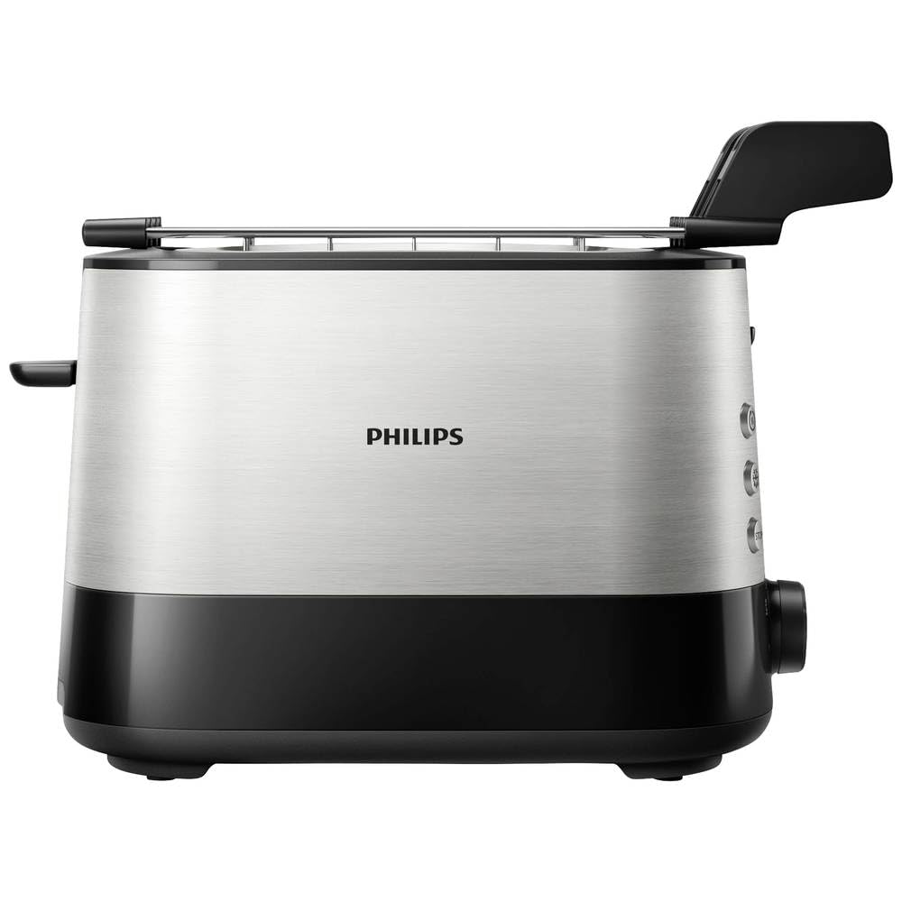 Philips HD2639/90 – Toaster (730 W, extra großer Schlitz, Zubehör für Sandwichs), Schwarz und Silber