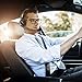 Trucker Bluetooth Headset Wireless Headset with Mic Over The Head Headset with Noise Cancelling Sound On Ear Car Earphones Office Earpiece for Cell Phone Bluetooth V2.1 Compatible for iOS & Android
