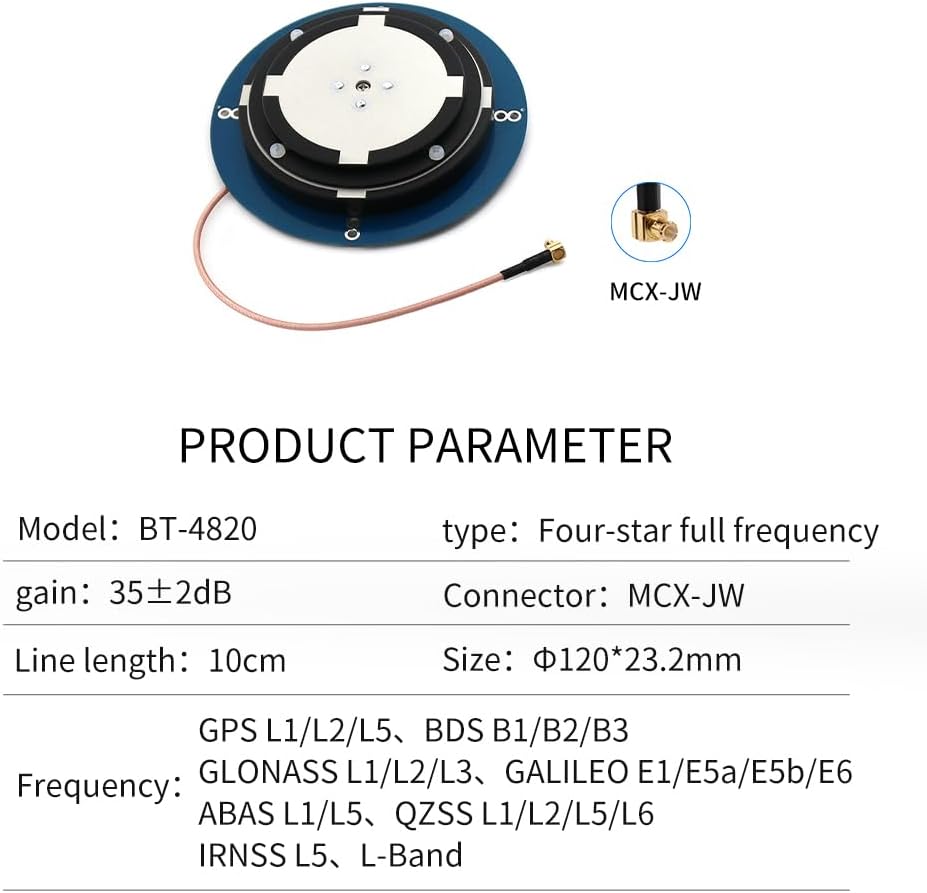 Build in GNSS Antenna high Precision high gain Excellent Positioning Accuracy GIS CORS RTK OEM GNSS Antenna 4020 Series (BT-4820)
