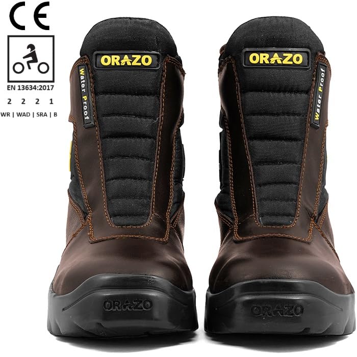 Image of ORAZO PICUS TRAIL - Water-PROOF - CE Certified - EN13634:2017 - Level 2,2,2,1 - Motorcycle Riding Boots