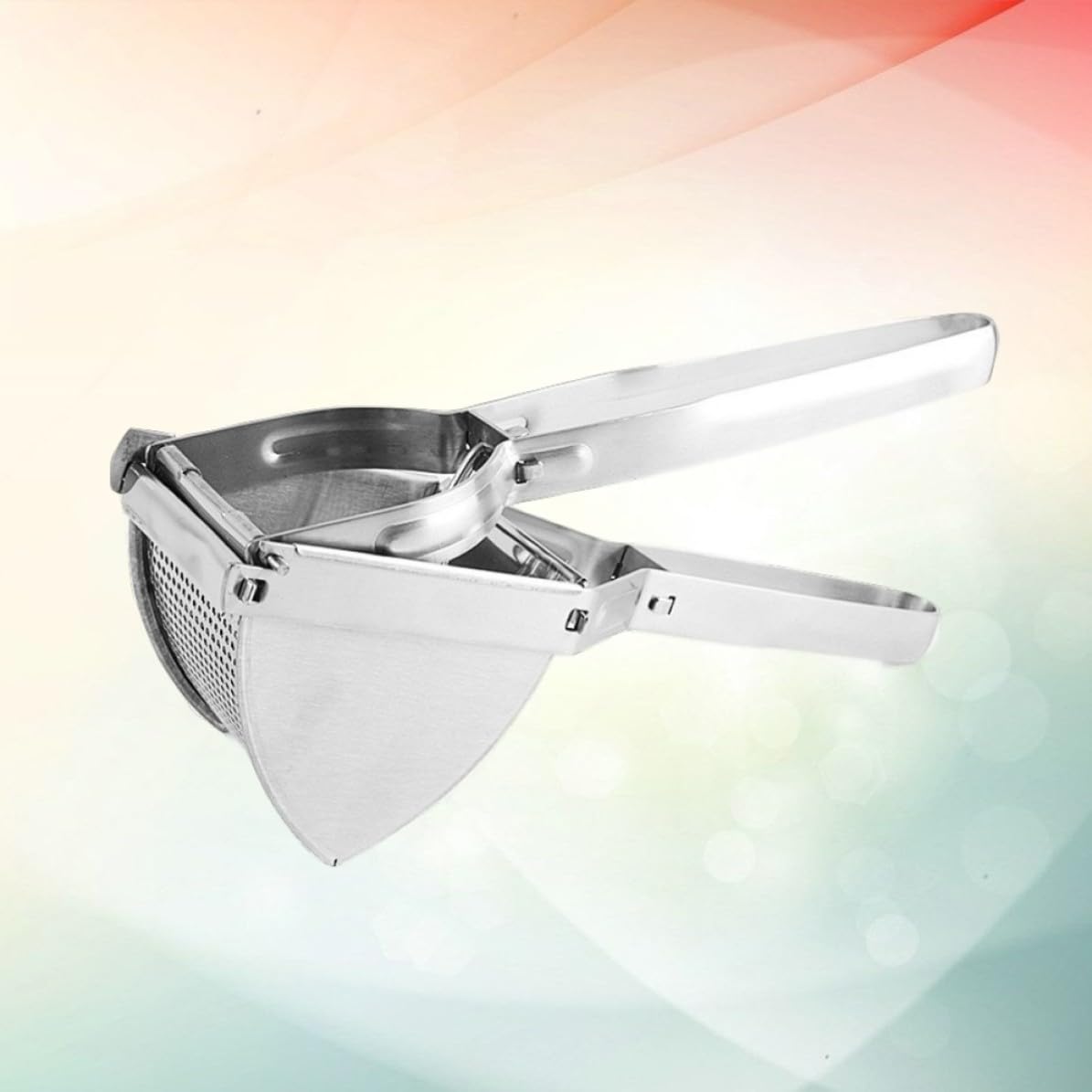 Uonlytech Schiacciapatate Manici Ergonomici in Acciaio Inossidabile Multifunzione Pressa Manuale Facile da Usare per Verdure e Frutta per Purè e Succo