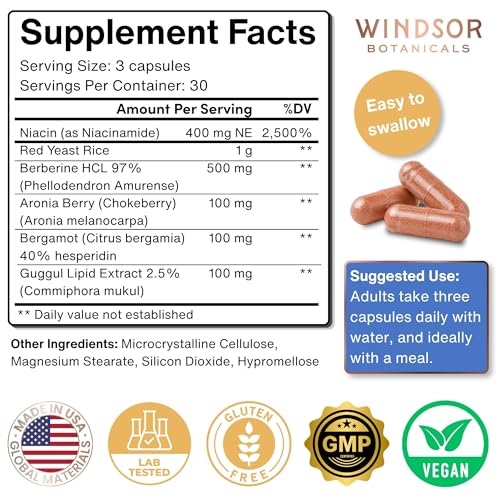 WINDSOR BOTANICALS Cholesterol Support Capsules