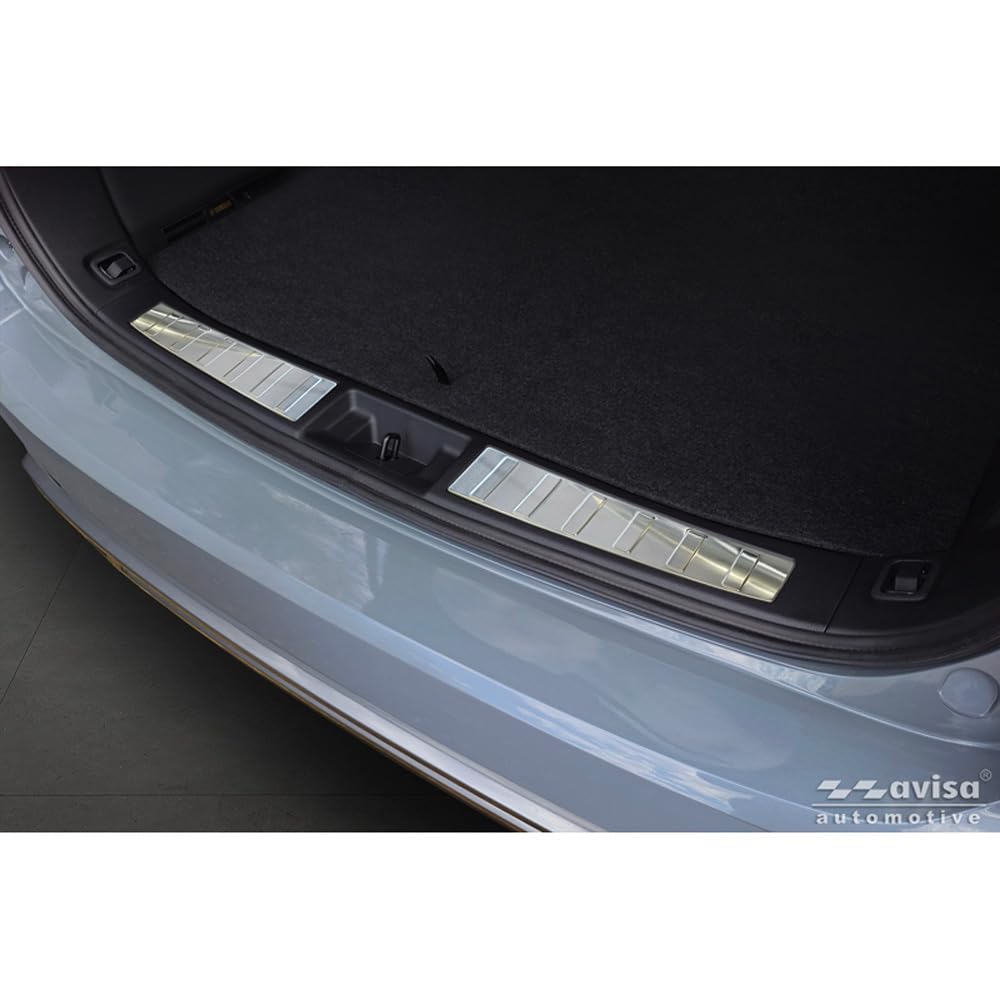 Avisa Protector de Parachoques Trasero Interior de Acero Inoxidable Compatible con Mitsubishi Outlander IV Facelift 2025- 'Ribs'