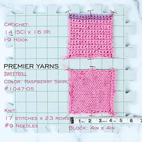 Premier Yarns Sweet Roll Raspberry Swirl 1047-05 (6-Skein) Same Dyelot Worsted Medium #4 Soft Knitting Yarn 100% Acrylic Bundle With 1 Artsiga Craft Bag #TOP2