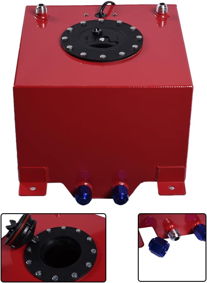 MOTORHOT 5 Gallon Fuel Cell Aluminum Fuel Gas Tank Kit