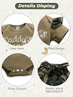 AMAWMW Baby Girl Clothes Set Daddys Little Girl Ruffle Romper Top Camouflage Pants Newborn Baby Girl Outfit 3-6 Months — image 5