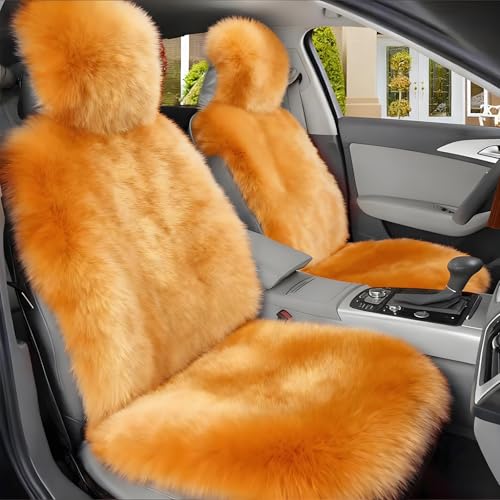 シートカバー 車用シートカバー プラッシュ素材 厚手ロングウール 取り付け簡単 疲労軽減 ストレス軽減 柔らかくフィット 運転席助手席後部座席対応