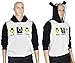 CoolChange Sweat à Capuche Dramatical Murder | Pull Ruff, Rabbit & Noiz avec Oreilles de Lapin | Taille: S