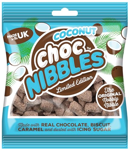 Choc Nibbles Coconut 150g Snack Bag | Chocolate Covered Biscuit Caramel & Coconut Nibbles Sweet Sharing Treat | Multiple Flavours - By Sweet Dreams