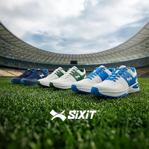 Image of Rise V2 Cricket Shoes for Men, Lightweight Breathable Mesh, Rubber Studded Outsole and TPU Heel Support