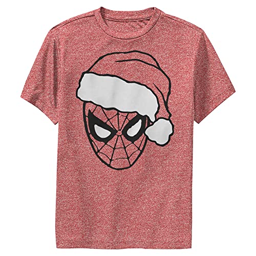 Marvel Christmas Spider-Man Santa Big Face Boys T-Shirt
