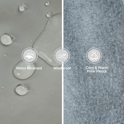 Hundejacke Kleine Hunde, Wintermantel Fleece für Hunde Hundemantel Wasserdicht Hundejacke Französische Bulldogge Warme Weste Winter Hundekleidung für Hunde(Grau, S)