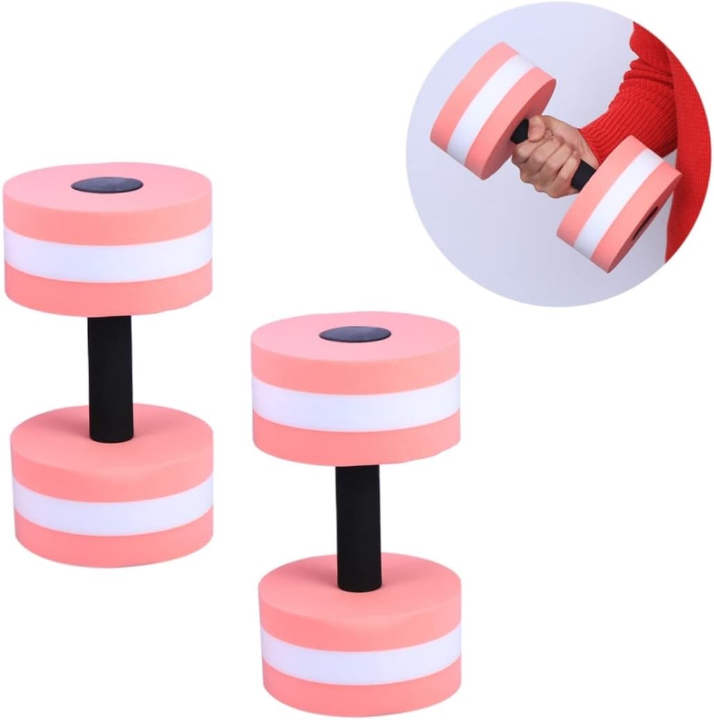 Toddmomy 2PCS Water Aerobic Dumbbells EVA Pool Barbells for Aquatic Exercise Lightweight and Soft Hand Bars for Water Resistance Workouts for Pool Fitness and Weight Loss