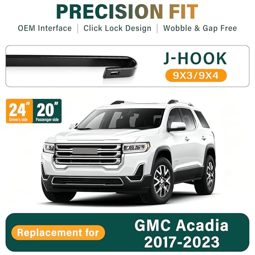 Image of Windshield Wiper Blades Replacement for GMC Acadia 2017-2020 2021 2022 2023