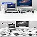 Vaydeer Dual Monitor Stand Computer Riser with USB 3.0 Hub Ports, Aluminum Strong&Sturdy Stand for Double Computer, TV, PC, Printer, Multi Media Speaker-Multifunctional Desktop Organizer