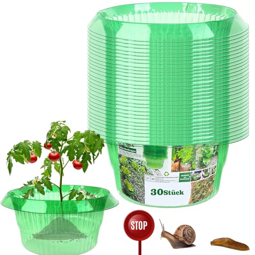 Preisvergleich Produktbild Smaxcn 30 stück Schneckenschutzring - Natürlicher Schneckenschutz für Salat und Kohl
