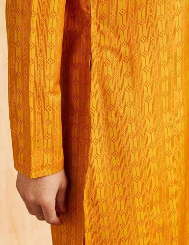 Image of Amazon Brand - Symbol Men Festive Printed Long Kurta (Regular Fit)