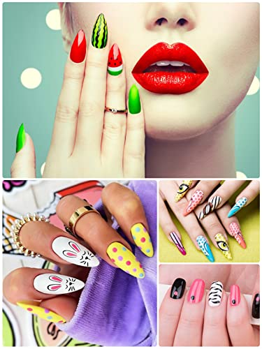 5 Stück Nail Art Liner Pinsel Nail Art Dotting Pen, EBANKU Nagel Pinsel Set Punktierung Stift Brushes Acryl Dual-Ended… – Bild 7