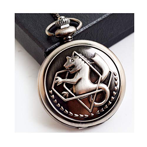 WFENG Retro Cartoon Hippocampus Quarz Taschenuhr Mit, Jungen Und Mädchen Halskette Geschenk/A/Runden Cover