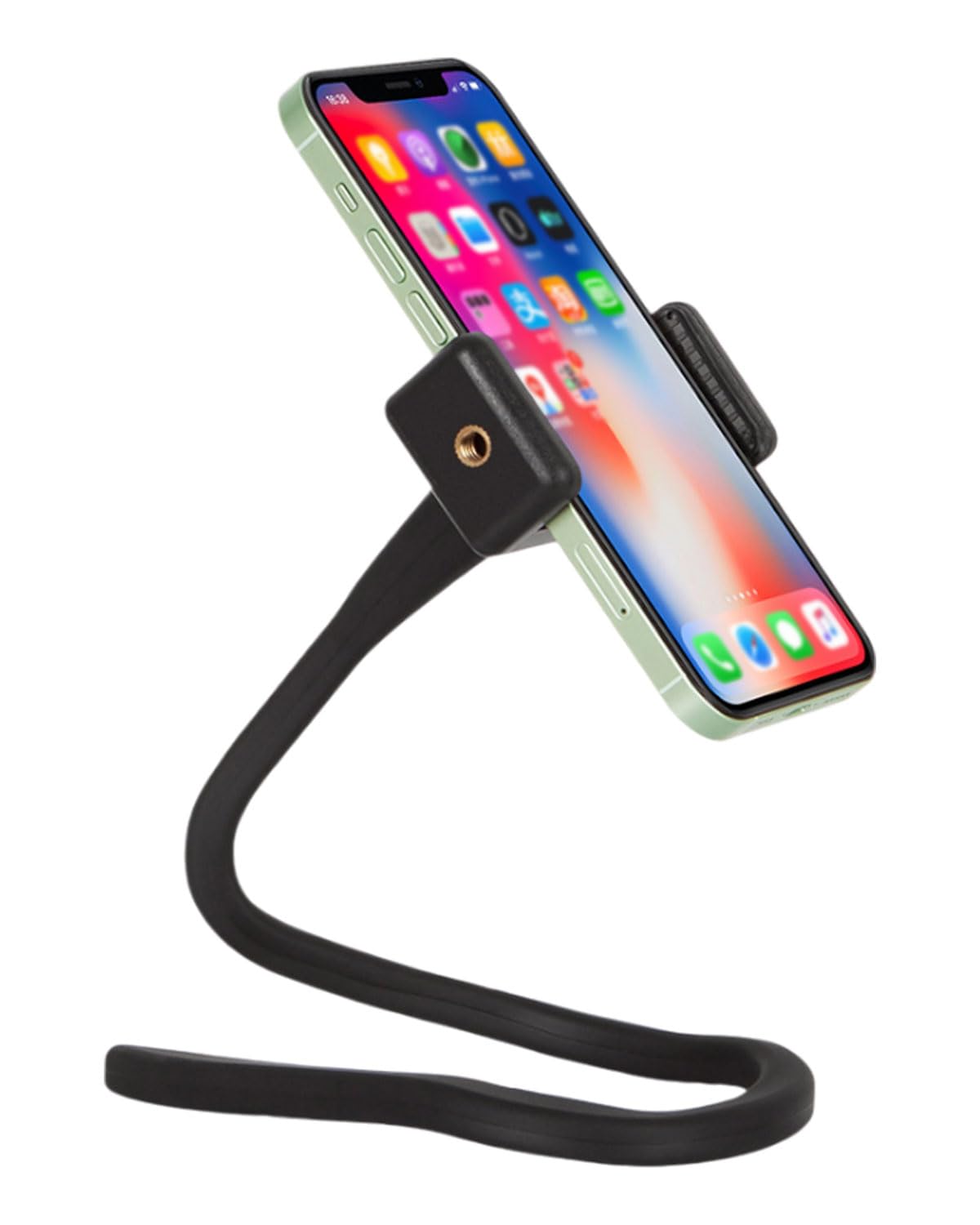 Supporto Cellulare per Passeggino, Flessibile Porta Cellulare per Passeggino con Impugnatura per Braccio Antiscivolo Lega Morbida Morsetto per Telefono per Passeggino Scrivania