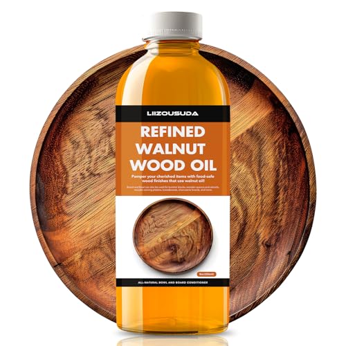 High-Performance Walnut Wood Oil Bowl Conditioner - Walnut Oil for Wood - Cleans, Shines, and Protects - Fine Wooden Bowl and Cutting Board Oil - Maintains Neglected Wood - 8 oz