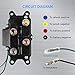 MaySpar 12V Winch Relay 250A Winch Solenoid Relay Contactor for ATV UTV Boat 4x4 Vehicles 1500-5000lbs with 6 Protecting Caps-Replacement Number 63070 62135 74900 2875714 70715