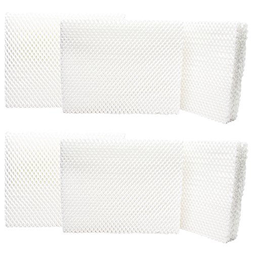 6-Pack Replacement MD1-0002 filter for Vornado, Holmes - Compatible with Vornado Evap3, Evap2, MD1-0002, MD1-0001, Holmes HM725, 432, HU1-0021, Evap1, Model 30, Vornado Model 40, HM250, HM405, HM406