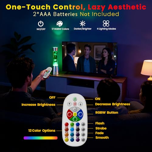 Image of 17 Colors Changing Liquid Motion Lamps LED Night Light for Kids Adults Teens 15.5 Inch Large Big Relax Mood Table Lamp for Birthday Gift Novelty Lighting Nightlight Bedroom Home Room Decor