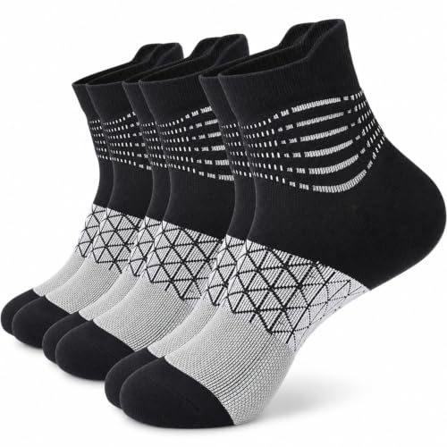 Image of IRAMY Compression Ankle Support Socks Women Wicking Cushioned Athletic Plantar Fasciitis Relief 3 /4 /6 Pairs