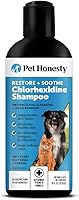 PetHonesty Chlorhexidine Shampoo for Dogs & Cats - Itch Relief for Allergies, Hot Spots, Shedding, Deodorizing 16oz