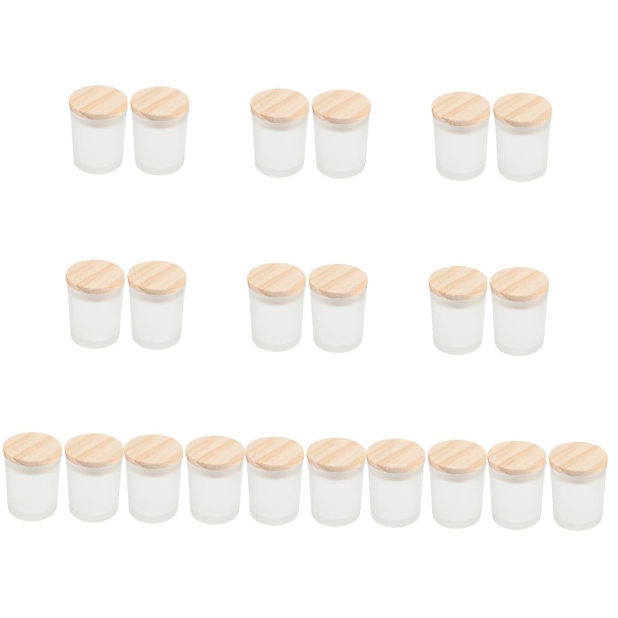 BELLIFFY 22pcs Scented Candle Cups Frosted Candle Containers Lid for Home Decor and Giving for Living Room and Bedroom