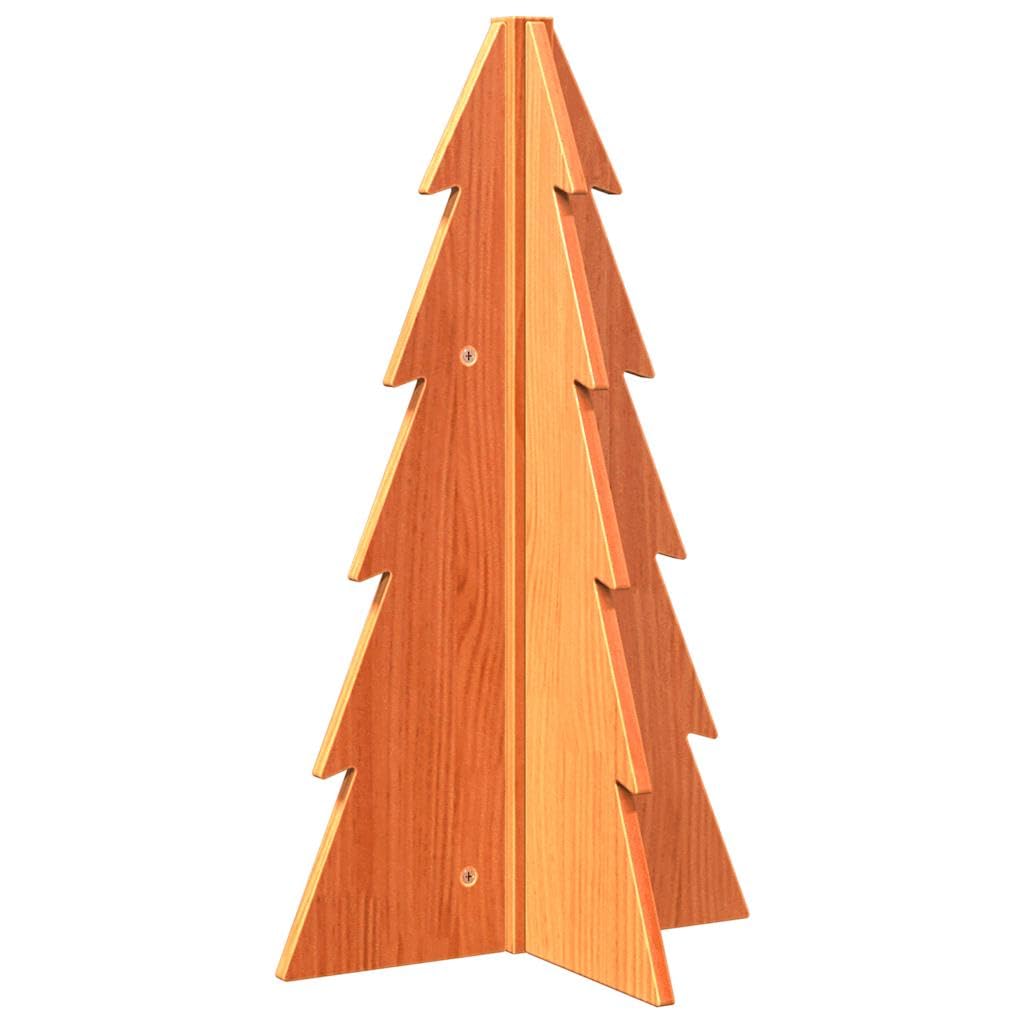 Árbol de Navidad de madera maciza de pino de 69,5 cm