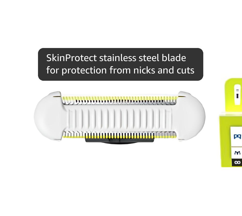 Philips Norelco OneBlade Intimate Pubic and Personal Body Groomer, QP1924/70 + Philips Norelco OneBlade Intimate SkinProtect Replacement Blade 2 pack, QP229/80