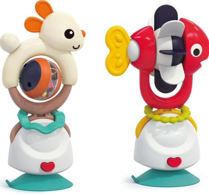 Tlater Suction Cup Toy Rattle Toy for Babies