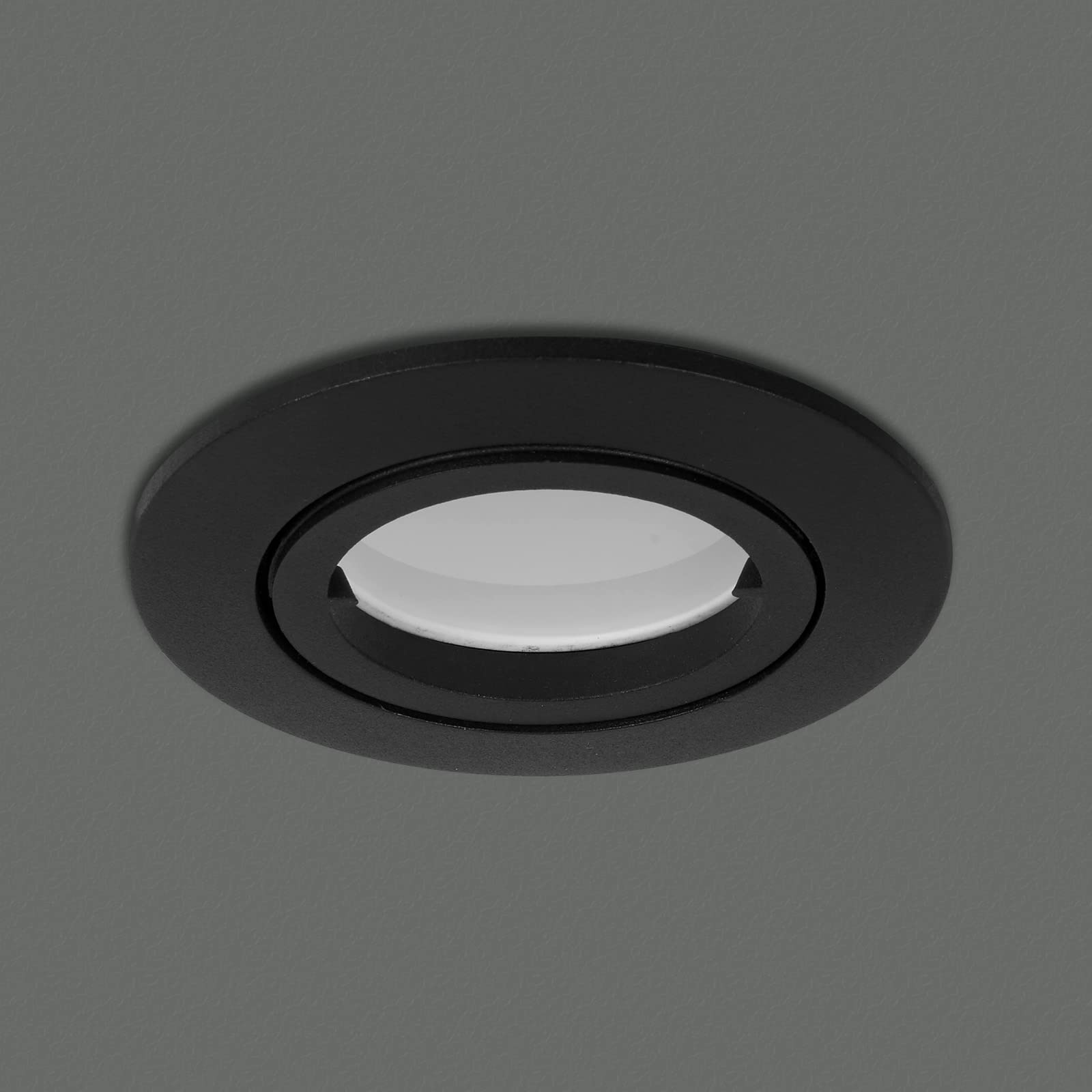 HCFEI 10x Faretti LED da Incasso nero per cartongesso, Orientabile con Porti Luce Bianco Caldo 5W Pari a 50W 3000K Dimmerabile Angolo a Fascio 120 Gradi AC 230V