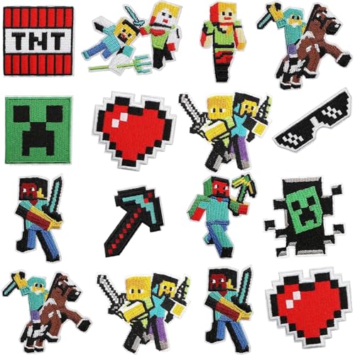 ZkateTrade 16 piezas Parches Ropa Termoadhesivos, Patch Sticker, Parches Ropa Niños Pegatinas para Ropa con Plancha Parches Apliques para Ropa Camiseta Jeans Sombrero Pantalon Bolsas