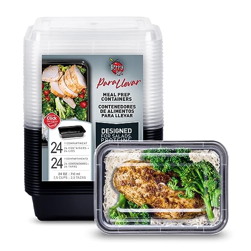 Reviews de De contenedores que puedes comprar esta semana. 48 Berry Bloom 24 Contenedores para Alimentos Reutilizables de 710 ml (24 oz), Diseño Rectangular con Tapa Transparente se Puede Utilizar en Microondas, Congelador y Lavavajillas son...