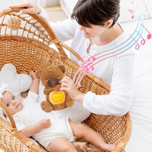 Soothing Plush Toy, Breathing Sleep Doll, Calming Music Stuffed Animal, Skin-Friendly Comforting for Children, Babies, Boys, Girls, Friends, Family, 11.81 Inches, 265g, Velvet - Image 4